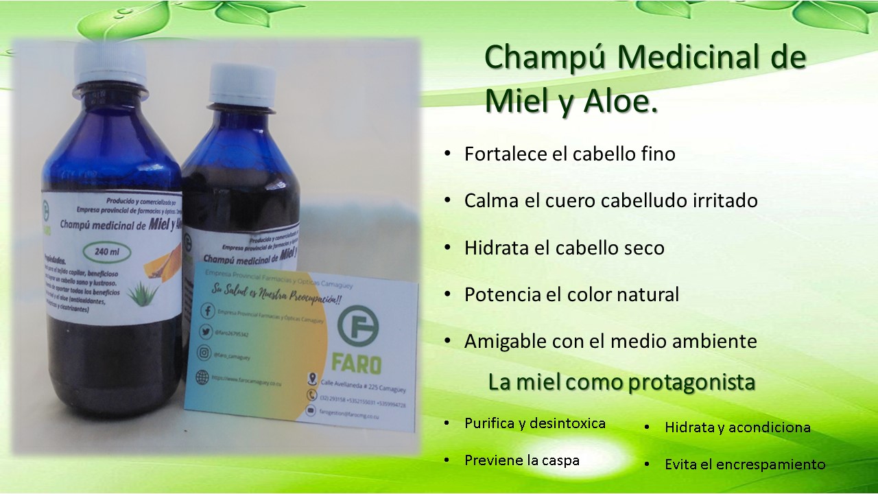 Champú Medicinal de Miel y Alóe